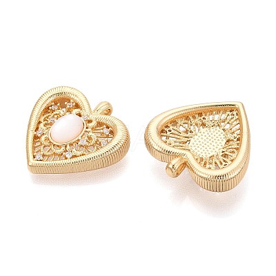 Natural White Shell Pendants KK-N287-13G-1