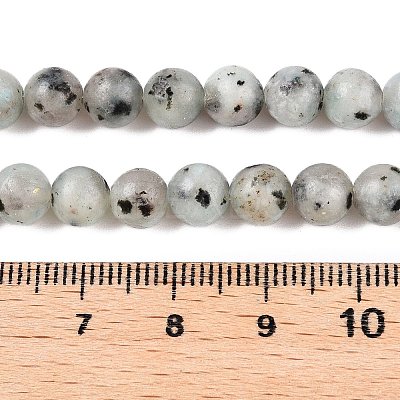 Natural Sesame Jasper/Kiwi Jasper Bead Strands G-R345-6mm-36-1