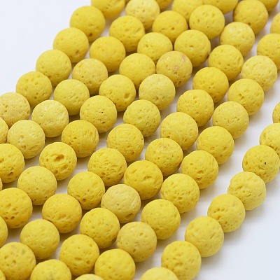 Natural Lava Rock Beads Strands G-F531-8mm-G15-1