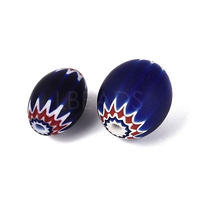 Handmade Millefiori Glass Barrel Beads LA-N002-19C-1