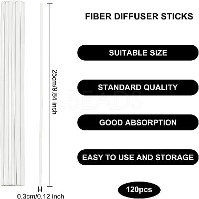 120Pcs Fiber Diffuser Replacement Sticks DIY-BC0005-81A-1