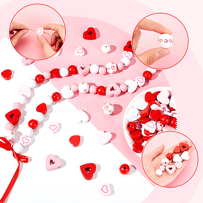 320Pcs Natural Wood Beads WOOD-GA0001-43-1