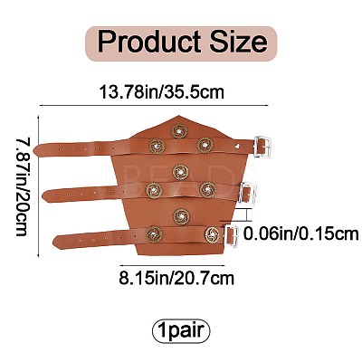 Adjustable PU Leather Cuff Wristband for Bikers AJEW-WH0415-25A-1