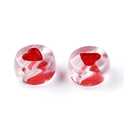 Transparent Acrylic Enamel Beads MACR-N008-60B-1