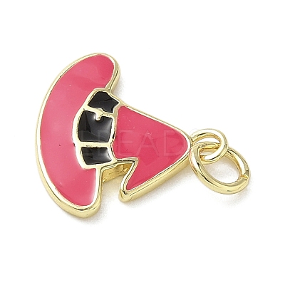 Halloween Theme Brass Enamel Pendants KK-L248-01G-08-1