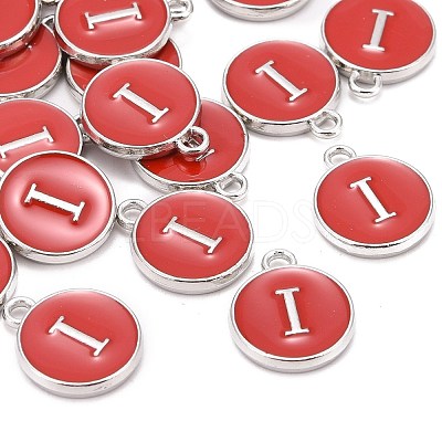 Platinum Plated Alloy Enamel Charms ENAM-S118-03I-P-1