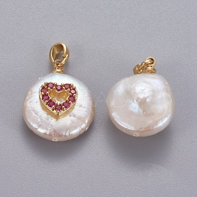 Natural Cultured Freshwater Pearl Pendants KK-L187-03A-1