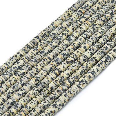 Natural Dalmatian Jasper Beads Strands G-P575-B03-6x1mm-1