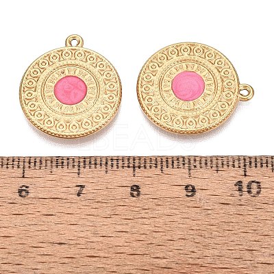 303 Stainless Steel Enamel Pendants STAS-Q110-39G-04-1