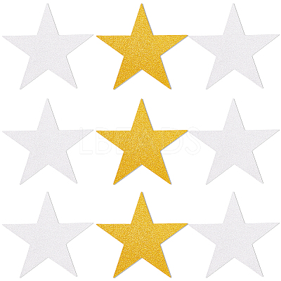 60Pcs 2 Colors Paper Glitter Star Wall Decoration AJEW-SP0001-18-1
