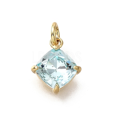 Brass Glass Charms KK-V011-35G-A-1