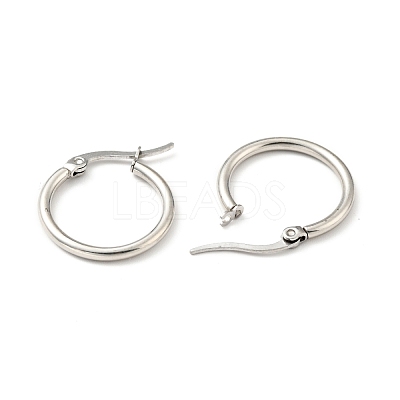 Tarnish Resistant 201 Stainless Steel Hoop Earrings for Women EJEW-G260-02D-P-1