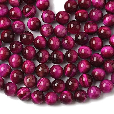 Natural Rose Tiger Eye Beads Strands G-G099-10mm-3-1