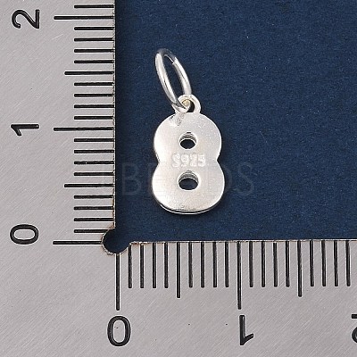 Number Series 925 Sterling Silver Charms STER-Q002-01I-1