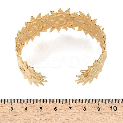 304 Stainless Steel Cuff Bangles for Women LS-BJEW-P364-01A-G-1
