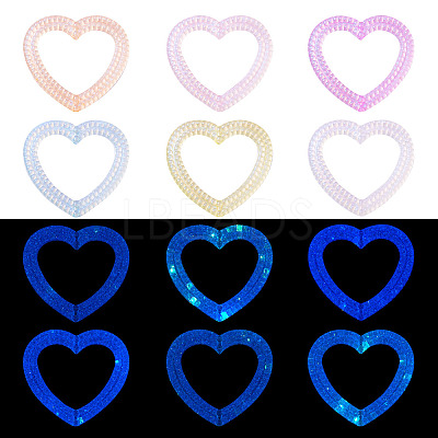 20Pcs Luminous Acrylic Bead Frame OACR-TA0003-04-1