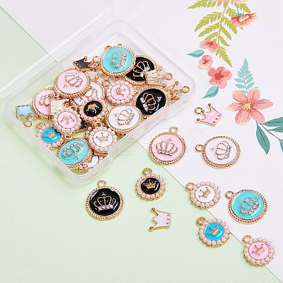 Alloy Enamel Pendant Sets ENAM-SZ0001-34-1
