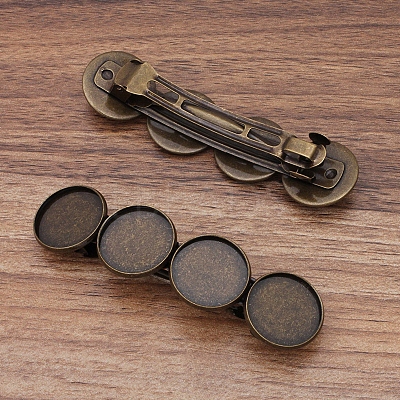 Iron Hair Barrette Findings OHAR-PW0001-025AB-1