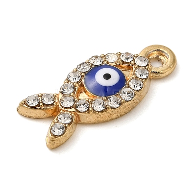 Alloy Enamel Rhinestone Glass Pendants X1-ENAM-U003-02G-06-1