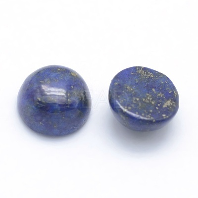 Natural Lapis Lazuli Cabochons G-P393-R11-6mm-1