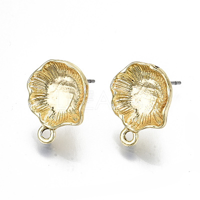 Rack Plating Alloy Stud Earring Findings PALLOY-N155-60-NR-1