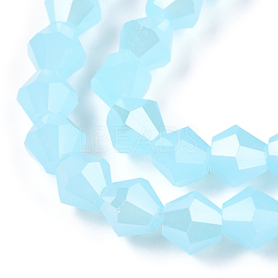 Imitation Jade Electroplate Glass Beads Strands EGLA-A039-J6mm-A03-1
