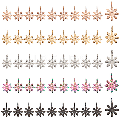 60Pcs 5 Colors 304 Stainless Steel Pendants STAS-NB0001-72-1