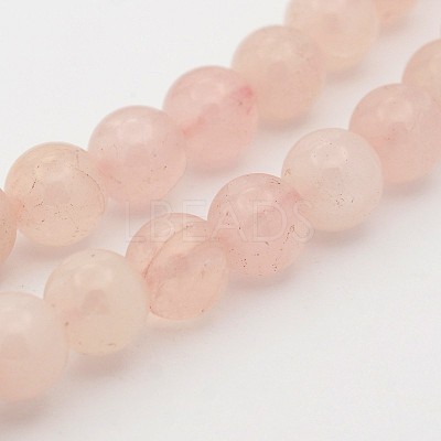 Natural Rose Quartz Round Beads Strands G-J302-06-8mm-1