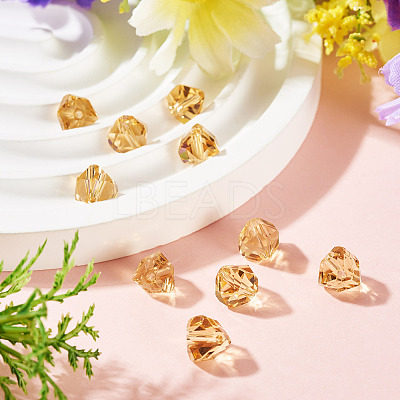 10Pcs Glass Imitation Austrian Crystal Beads GLAA-TADJ0001-11B-1