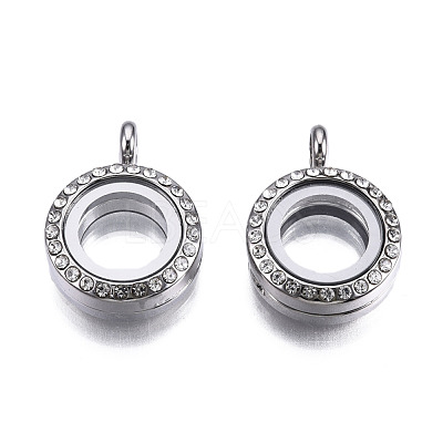 Alloy Magnetic Locket Pendants PALLOY-T052-21P-1