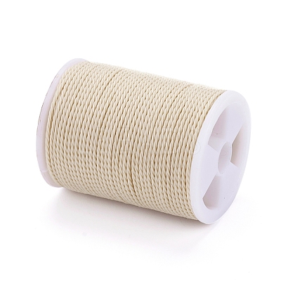 Round Waxed Polyester Cord YC-G006-01-1.0mm-12-1