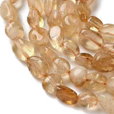 Natural Citrine(Heated) Beads Strands G-F827-A01-01-1