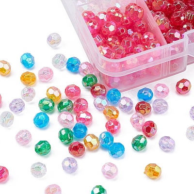 Eco-Friendly Transparent Acrylic Beads TACR-YW0001-50-1