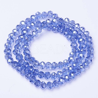 Electroplate Glass Beads Strands EGLA-A034-T4mm-A17-1