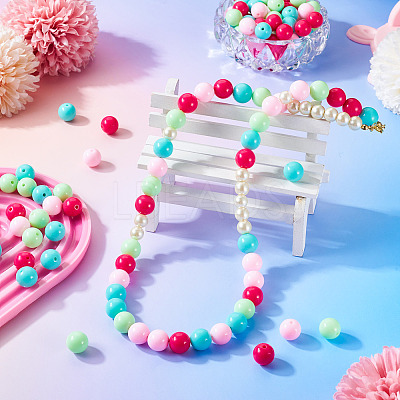Opaque Acrylic Beads OACR-TAC0014-06F-1