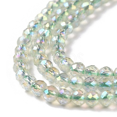 Electroplate Transparent Glass Beads Strands LS-GLAA-H021-01B-FR07-1