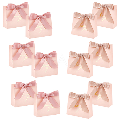12 Sets 2 Styles Rectangle with Marble Pattern Folding Paper Candy Bags ABAG-PH0001-07B-1