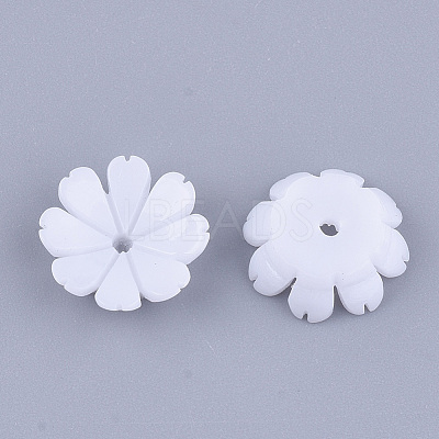 Opaque Resin Bead Caps RESI-T040-032-1