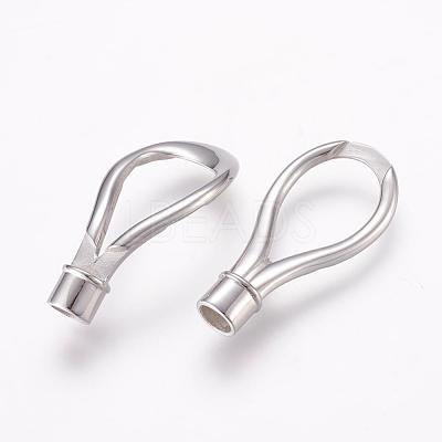 Tarnish Resistant 304 Stainless Steel Magnetic Clasps with Glue-in Ends STAS-L189-12P-1