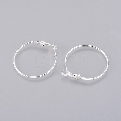Brass Hoop Earrings EC108-1NFS-1