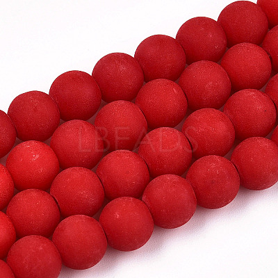 Opaque Glass Beads Strands GLAA-T032-P8mm-MD04-1