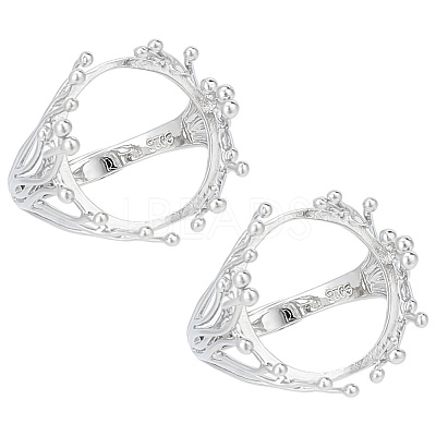 2Pcs Adjustable Brass Finger Rings Components FIND-GO0002-77B-1