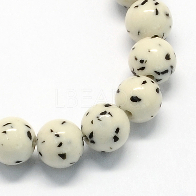 Synthetic Gemstone Beads Strands G-R271-10mm-Y29-1