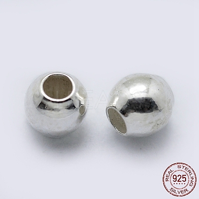 925 Sterling Silver Spacer Beads STER-K171-44S-3mm-1