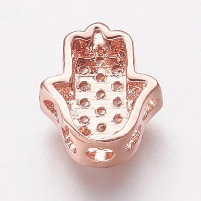 Brass Cubic Zirconia Beads KK-P134-05-1