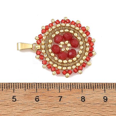 304 Stainless Steel & Cylinder Glass Seed Beads Pendants PALLOY-MZ01450-02-1