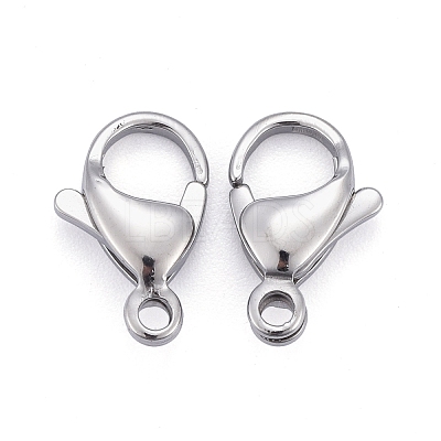 Tarnish Resistant 304 Stainless Steel Lobster Claw Clasps X-STAS-AB13-1