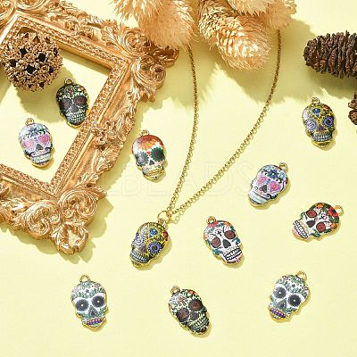 Alloy Enamel Pendants ENAM-CJ0001-37-1