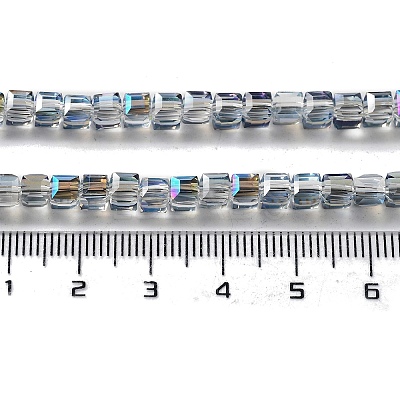 Electroplate Glass Bead Strands X-EGLA-R064-4mm-05-1
