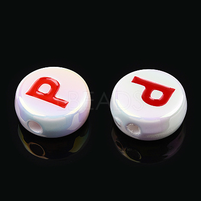 UV Plating Enamel Acrylic Beads PACR-N015-01F-1